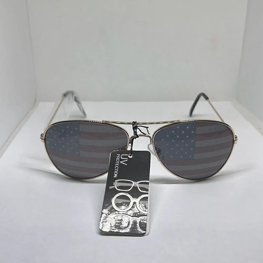 Aviator Patriotic Unisex USA 4th of July Independence Day Sunglasses